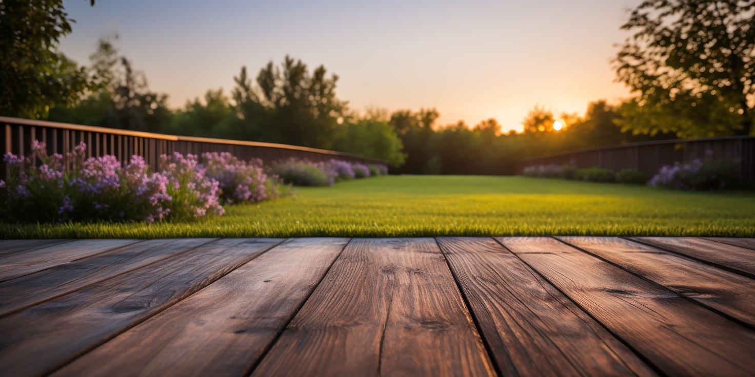 backyard sunset deck